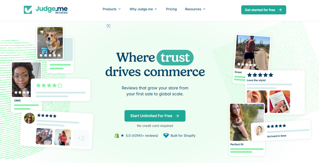 Judge.me: Kostenlose Produktbewertungen App für Shopify