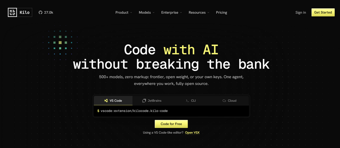 🪶 Kilo Code — Open-Source AI-Coding-Agent ohne Markup mit 500+ Modellen