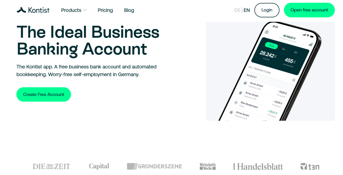 Kontist: Das Geschäftskonto für Selbstständige & Freelancer
