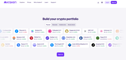 Kraken crypto portfolio