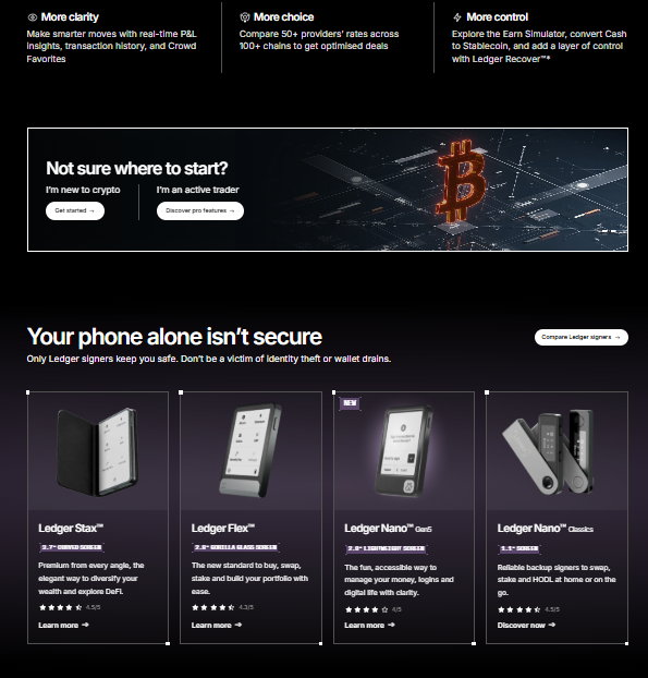 🔐 Ledger — Hardware-Wallet-Marktführer mit Secure-Element-Schutz