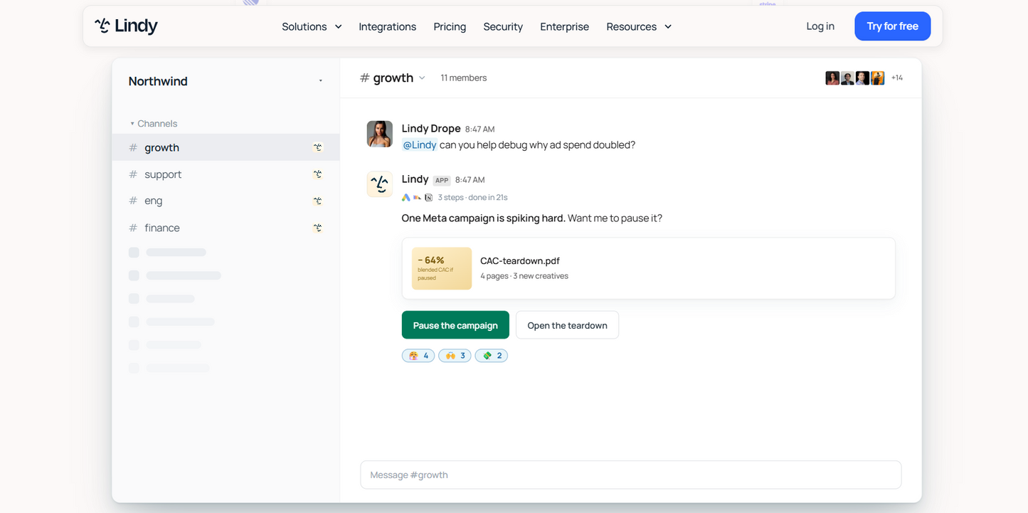 🇺🇸 Lindy AI ist eine 2023 in San Francisco gegründete No-Code-Plattform für autonome AI-Agents die eigenständig Verkaufstasks wie Outreach, Termin-Buchung und Follow-up ausführen können.