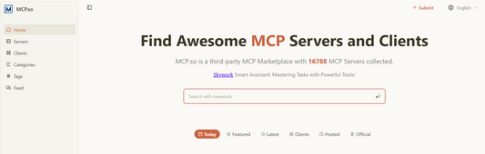 MCP.so – Das globale Zentrum für KI-Erweiterungen und smarte Server 🌍🚀