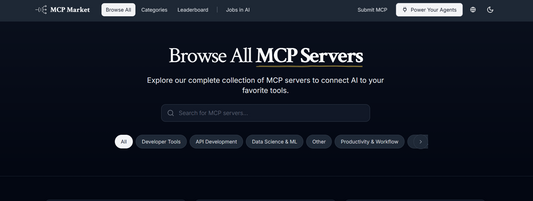 MCP Market – Der zentrale Marktplatz für MCP-Server und KI-Erweiterungen 🚀