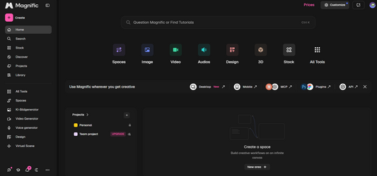 Magnific - AI Content Marktplace 