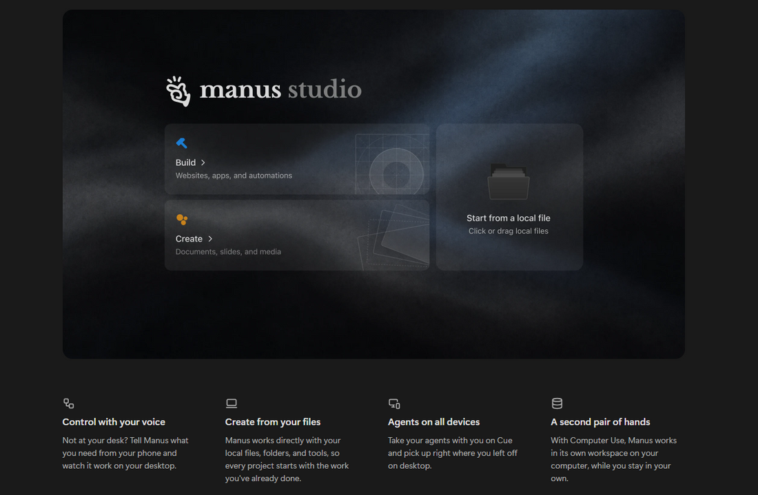 💻 Manus Desktop — ist der native KI-Agent für Mac und Windows aus dem Hause Meta, der lokale Dateien, installierte CLI-Tools und Anwendungen direkt auf dem Rechner des Nutzers steuert — ohne Browser-Sandbox