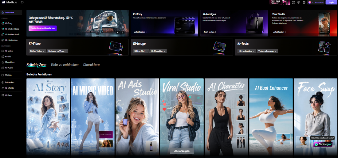 Media.io: Online Video-, Audio- und Bildkonverter und Editor🪴