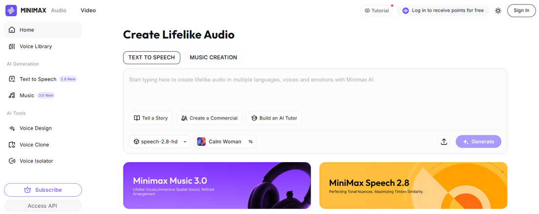 🎙️ MiniMax Audio — MiniMax Audio ist eine KI-Audio-Plattform eines chinesischen Anbieters, die fortschrittliche Text-to-Speech-Modelle für verschiedene Anwendungen anbietet. Die Plattform kombiniert Sprachsynthese mit Musikgenerierung.