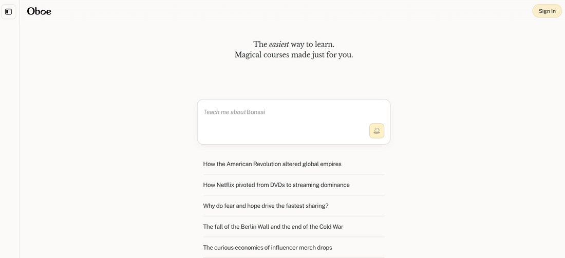 Oboe – Deine persönliche KI-Lernreise beginnt hier🪴🛠️