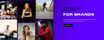 🇭🇺 PFR Group — PFR Group ist eine 2017 gegründete ungarische Influencer-Marketing und Talent-Management-Agentur in Budapest, die mit ihrer AI-gestützten Plattform die volle Kampagnen-Lebenszyklus-Verwaltung von Creator-Discovery bis Performance-Analyse für 1.000+ internationale Marken wie L'Oréal, Mastercard, Coca-Cola und Samsung betreibt.