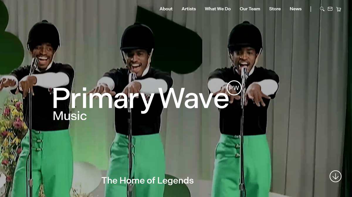 🎵 Primary Wave — Primary Wave ist eine 2006 in New York gegründete Musikverlags- und Managementgesellschaft, die legendäre Musikkataloge erwirbt und verwaltet

Primary Wave richtet sich an Institutionelle Investoren, Musikschaffende und Familien, die in legendäre Musikkataloge investieren oder ihre Rechte professionell verwalten lassen wollen.