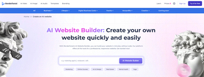 🌐 Renderforest — KI-Website-Builder mit Brand-Tools