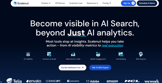📈 Scalenut — Scalenut ist eine AI-gestuetzte SEO- und Content-Marketing-Plattform aus Gurugram, Indien, gegruendet 2020 von Gaurav Goyal, Saurabh Wadhawan und Mayank Jain. Die Loesung fuehrt mit dem marktfuehrenden Cruise-Mode durch den gesamten Content-Lebenszyklus von Keyword-Planung bis Echtzeit-Optimierung