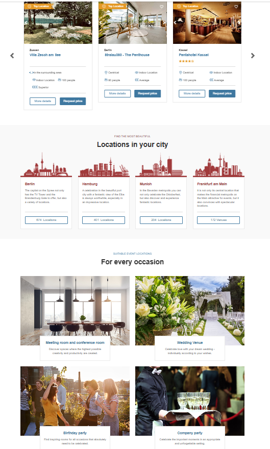 Eventano: Deutschlands Suchportal und Marktplatz für Eventlocations
