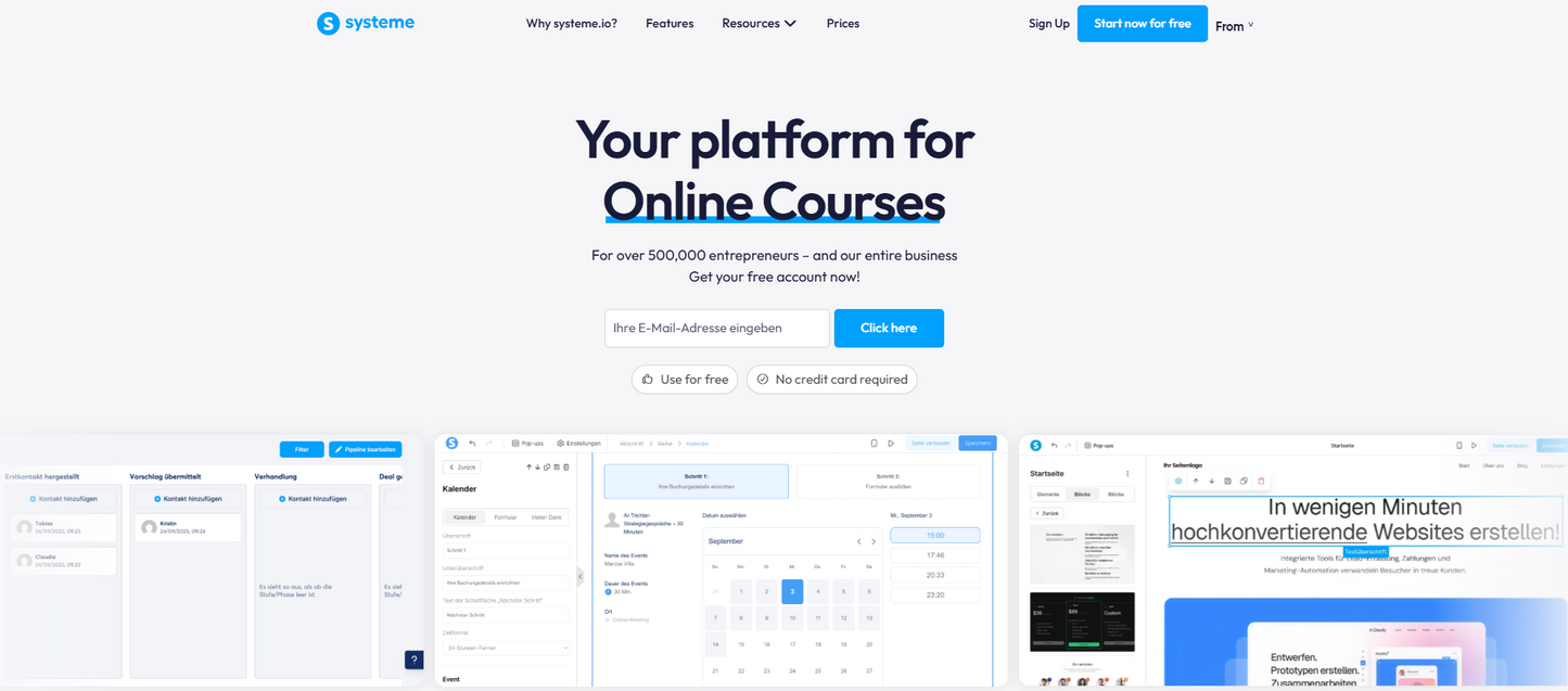 🚀 Systeme.io — All-in-One Marketing-Suite mit Kurs-Erstellung für Solopreneure