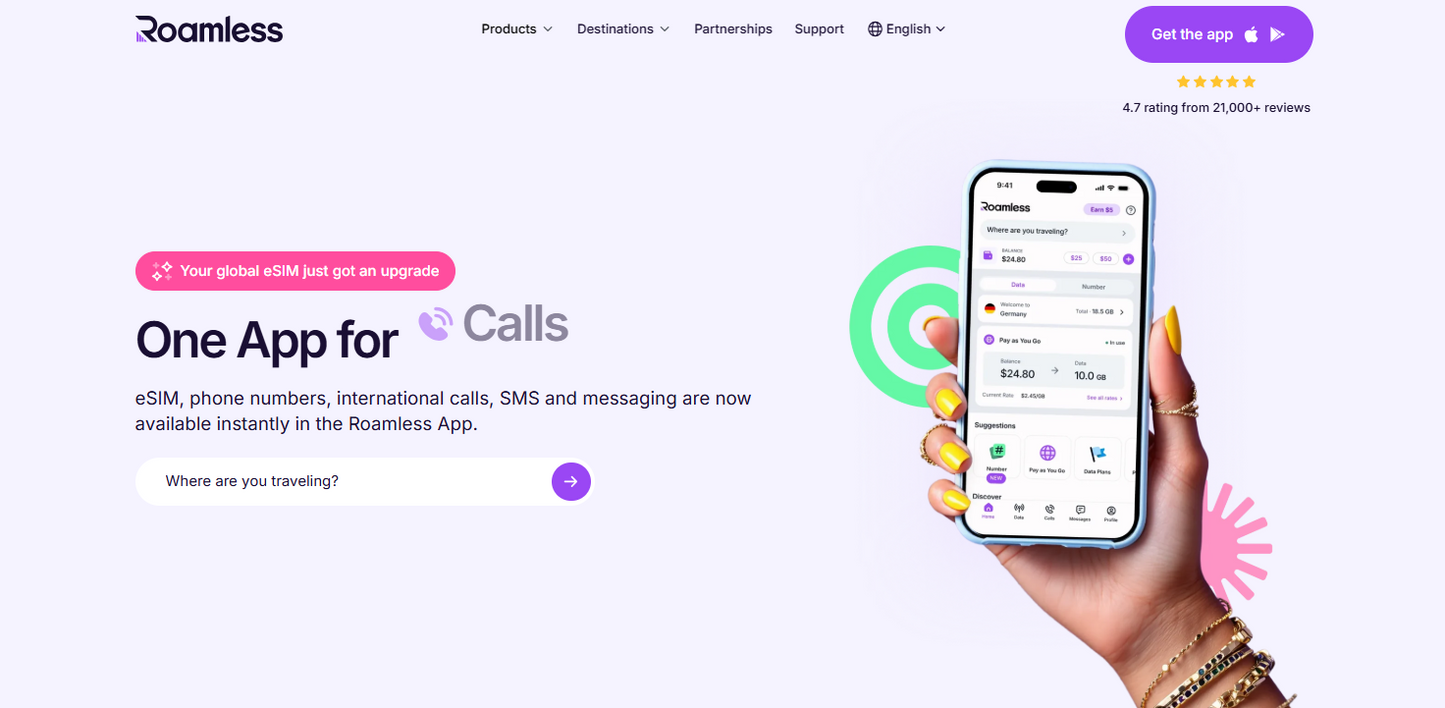 📲 Roamless — Eine wiederverwendbare eSIM für 200+ Länder
