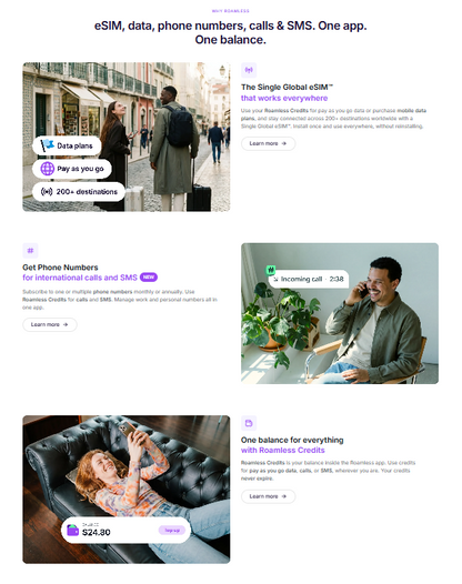 📲 Roamless — Eine wiederverwendbare eSIM für 200+ Länder