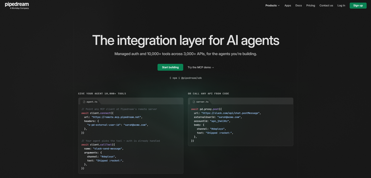 ⚡ Pipedream: Integration Layer mit 3000+ Apps für AI-Agents und Workflows