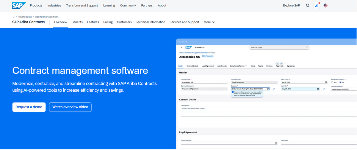 SAP Ariba Contracts: Enterprise-CLM in der SAP Spend-Management-Suite