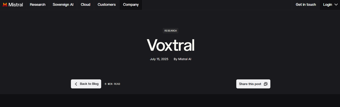 Mistral Voxtral — Open-Source TTS aus Frankreich