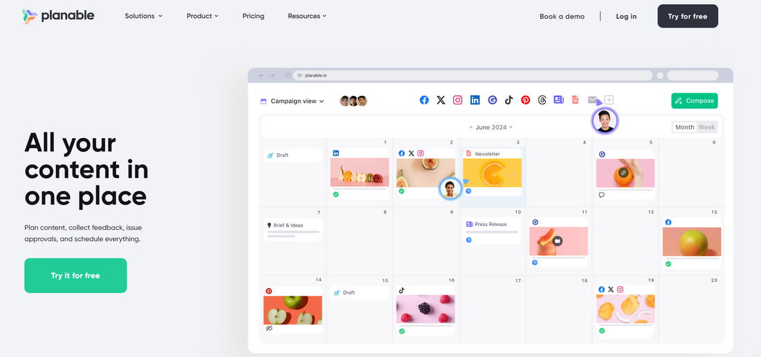 Screenshot of a complete marketing suite