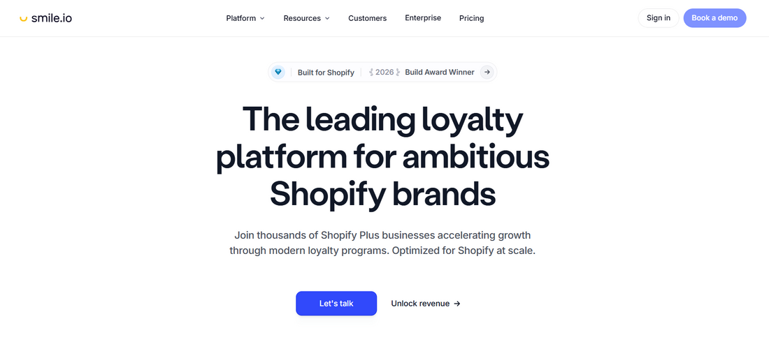 😊 Smile.io — Smile.io ist eine 2012 gegründete kanadische Loyalty- und Referral-Marketing-Plattform mit Sitz in Toronto