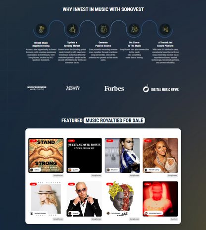 🇺🇸 🎤 SongVest — US-Plattform für Musik-Investments mit SongShares-Konzept