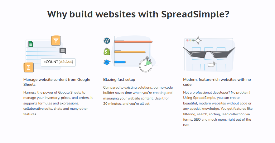 🌐 SpreadSimple — Google Sheets zu Website in Minuten
