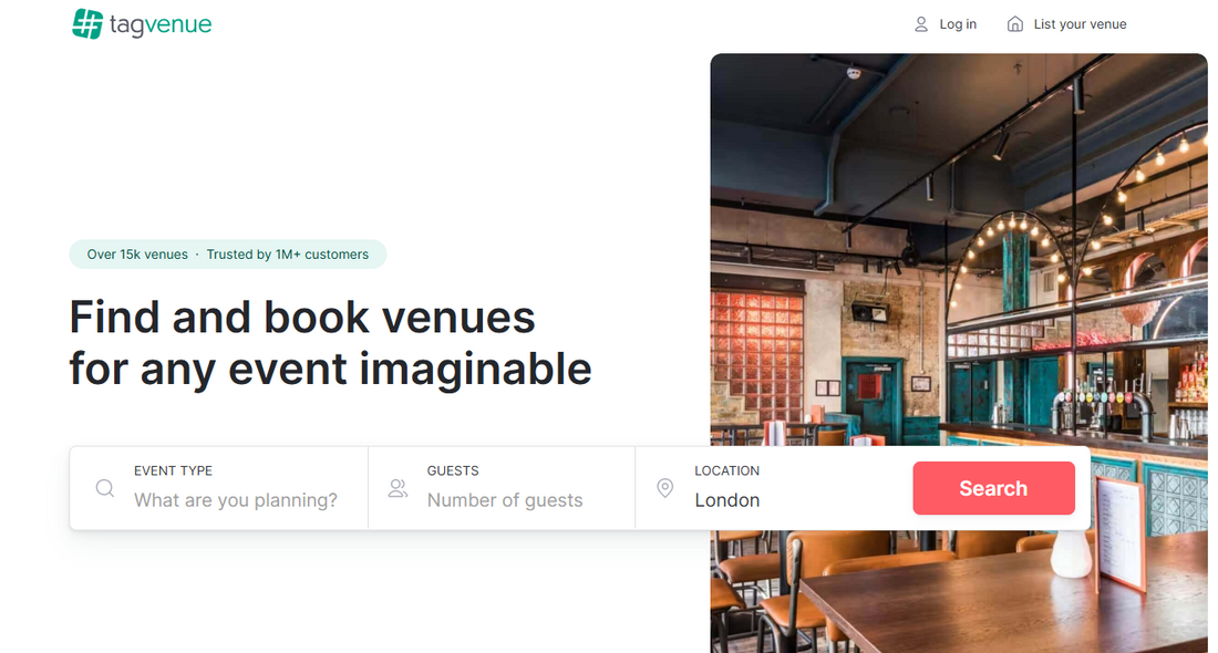 Tagvenue: Online-Marktplatz zur Miete einzigartiger Eventlocations weltweit