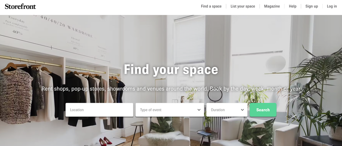 The Storefront: Der weltweit größte Marktplatz für kurzfristige Mietflächen – Pop-ups, Events & mehr
