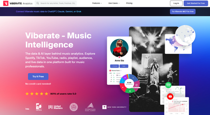 📊 Viberate — Viberate ist eine slowenische Musik-Analyse-Plattform, die detaillierte Statistiken zu Streaming, Social Media und Airplay für Millionen von Künstlern liefert

Viberate richtet sich an Musikprofis, Labels, Manager und Künstler, die datengetriebene Entscheidungen für Promotion, Booking und Talententwicklung treffen wollen.