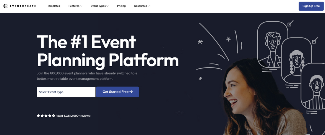 Virtual event with multiple speakers