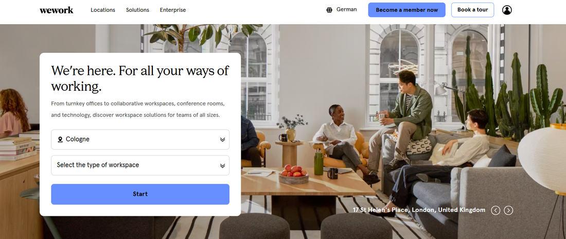WeWork - Flexible Arbeitsbereiche für Ihre besten Ideen
