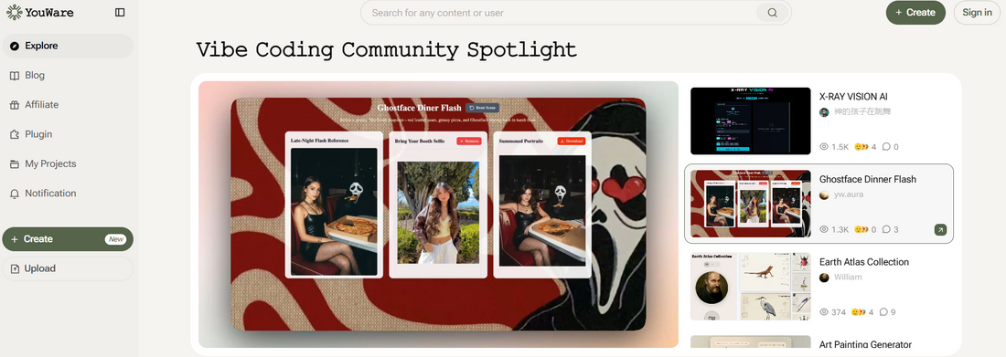 YouWare: Die führende KI Coding Community 🤖 – Erschaffe, Teile, Entdecke Next-Gen Tools! ✨