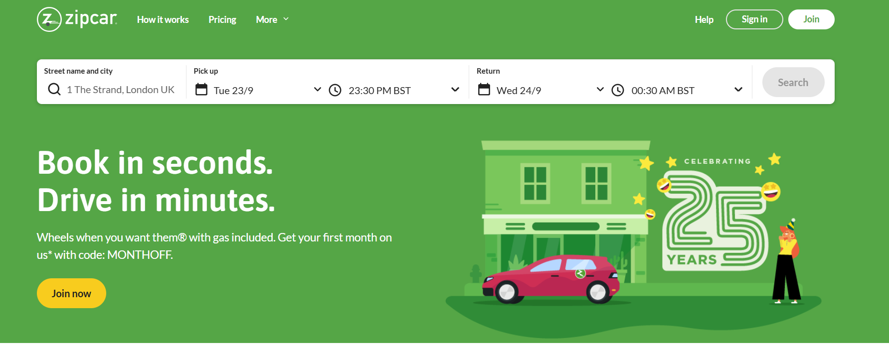 Zipcar – Carsharing auf Stundenbasis ⏱️🪴