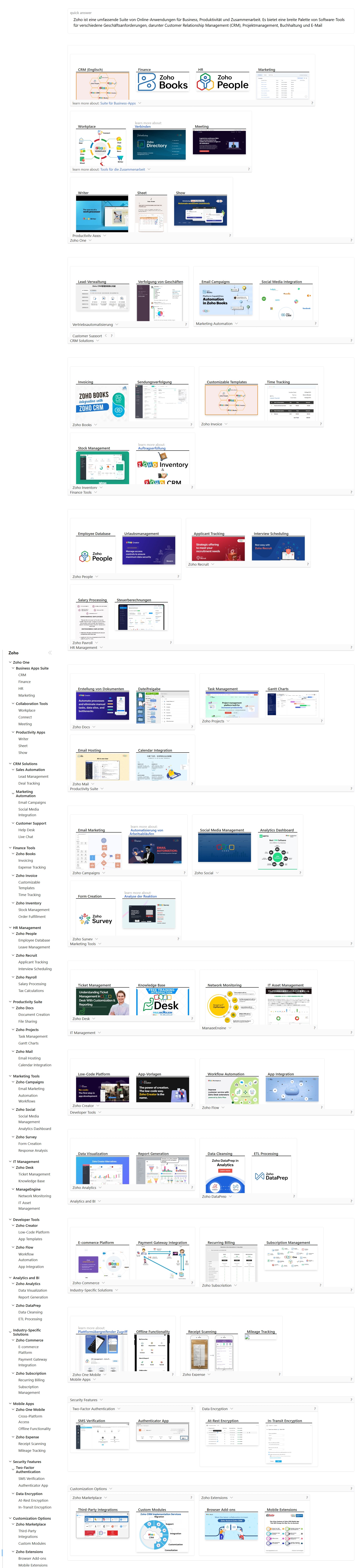 Zoho: Umfassende Business Software Suite | CRM, E-Mail, Projektmanagement & mehr