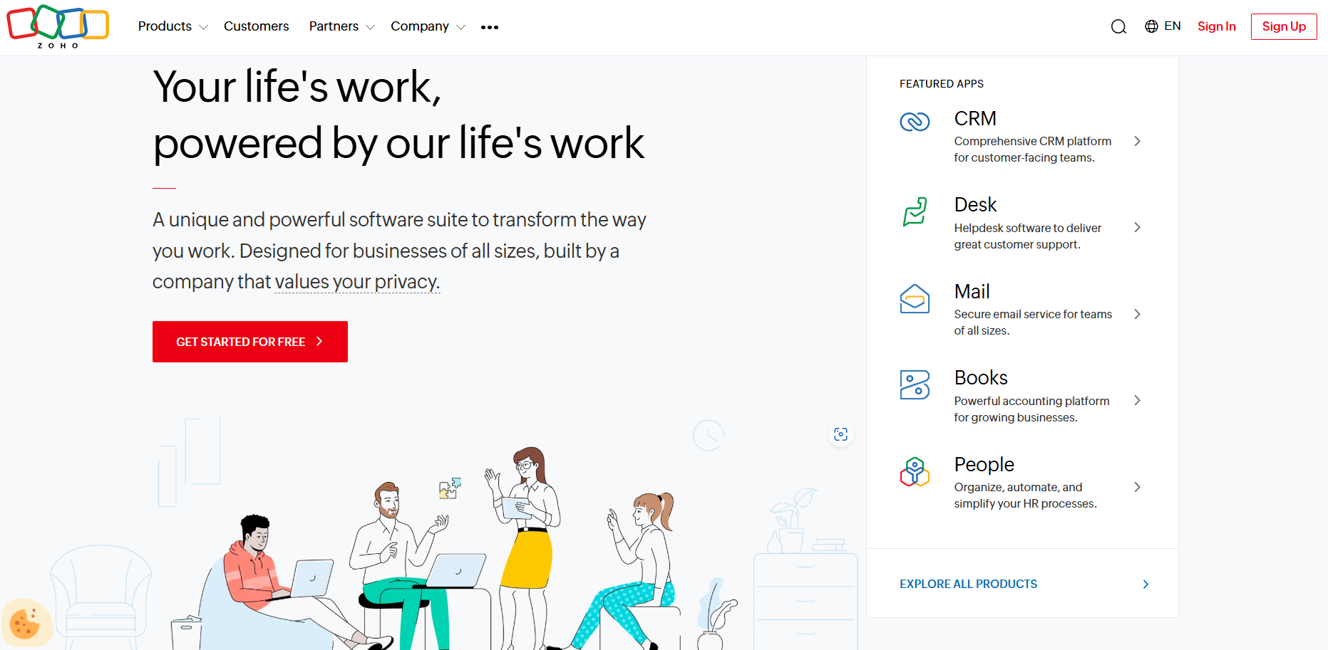 Zoho: Umfassende Business Software Suite | CRM, E-Mail, Projektmanagement & mehr