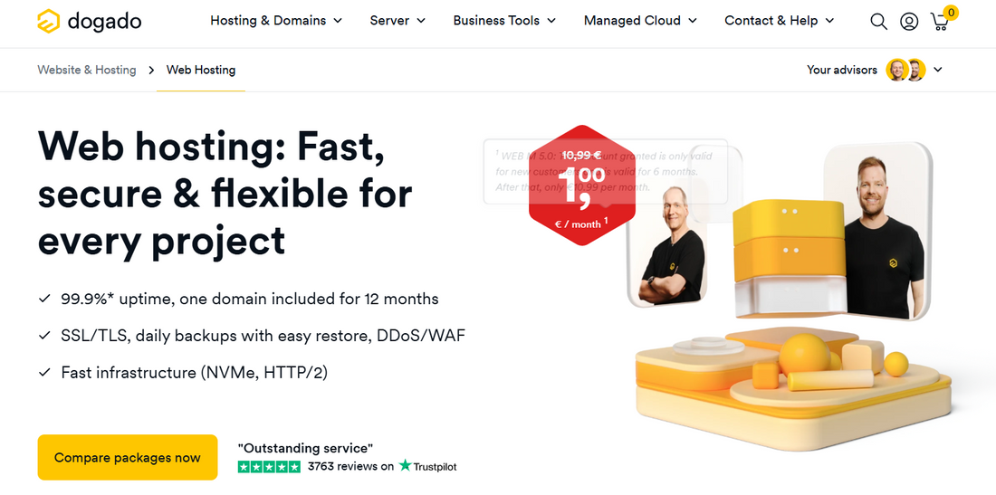 🛠️ dogado - Domain-Registrierung und Webhosting mit Top-Service