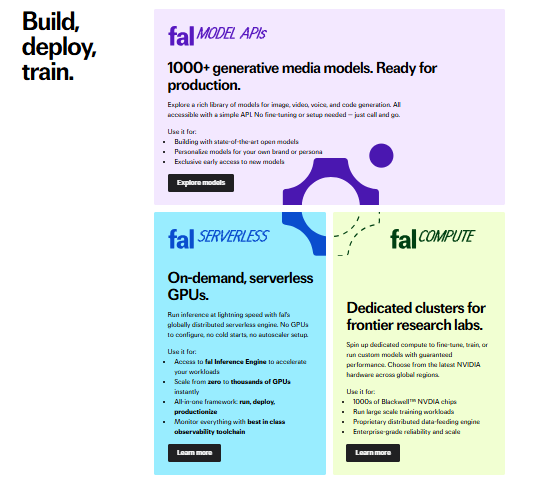 ⚡ fal.ai — Schnellste KI-Inference für Bild, Video, 3D und Audio