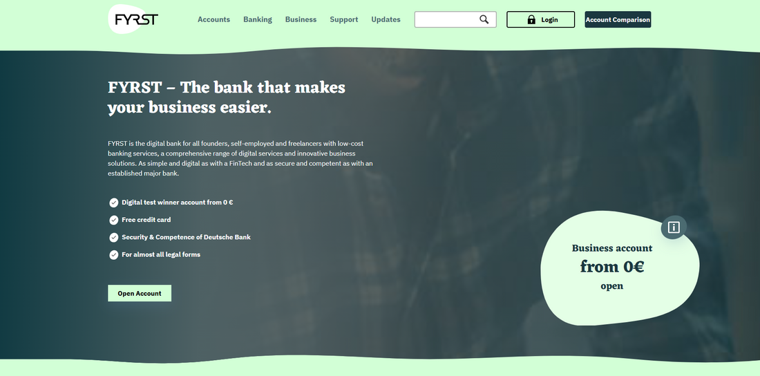 fyrst: Das kostenlose Geschäftskonto für Selbstständige & Freelancer – Banking einfach gemacht