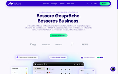 🇩🇪 NFON – Erster Hero-Container der Hauptseite (Above-the-Fold)