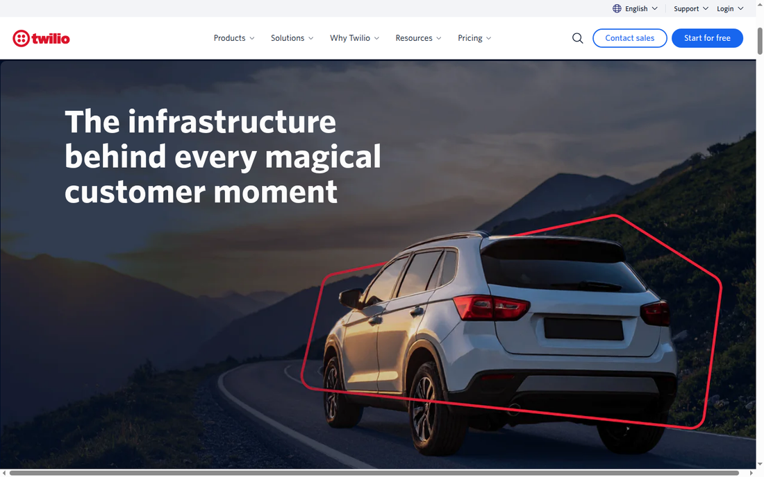 🔵 Twilio – Informations-Container der Hauptseite (Features, Use-Cases)